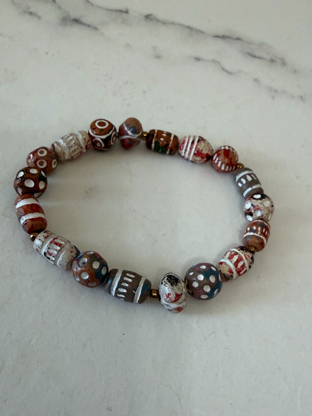 Colorful Hand Crafted Stone Beaded Bracelet - Picture 4 of 6
